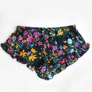 Spell Gypsy Queen Barbarella Shorts Black Floral